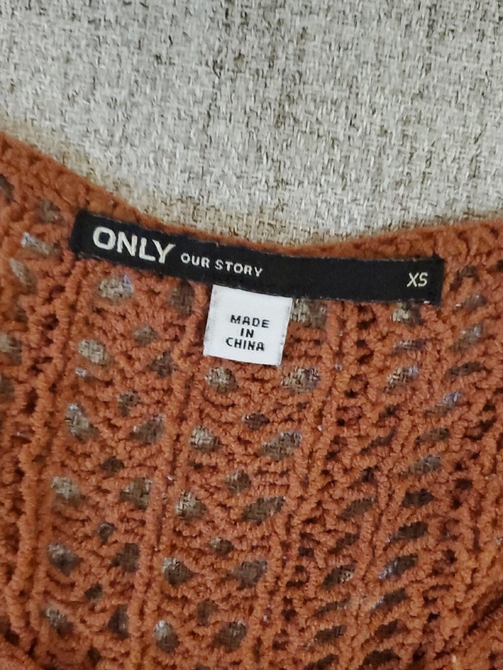 Open-Weave Crochet Sweater - Picture 3 of 3
